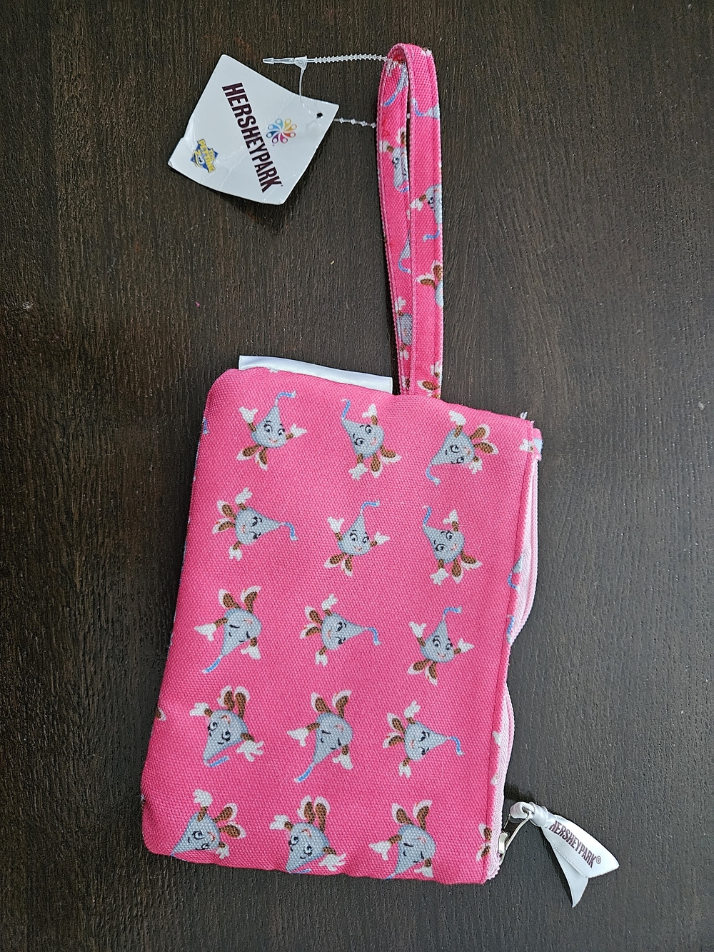 Pink Hershey Kiss Wristlet